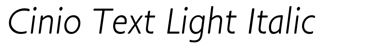 Cinio Text Light Italic